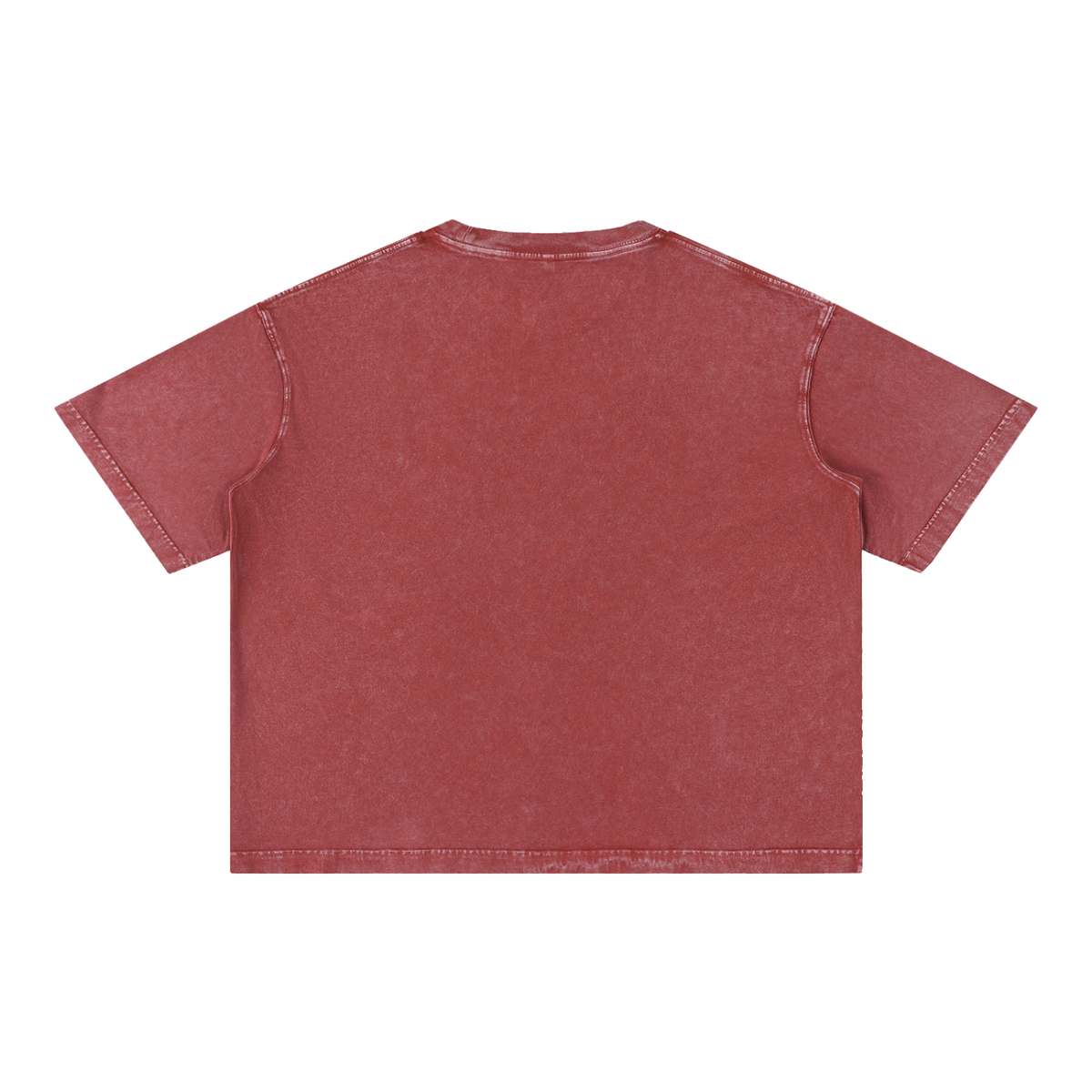 Brooklyn Coordinates tee in Red, back view (no print on the back)