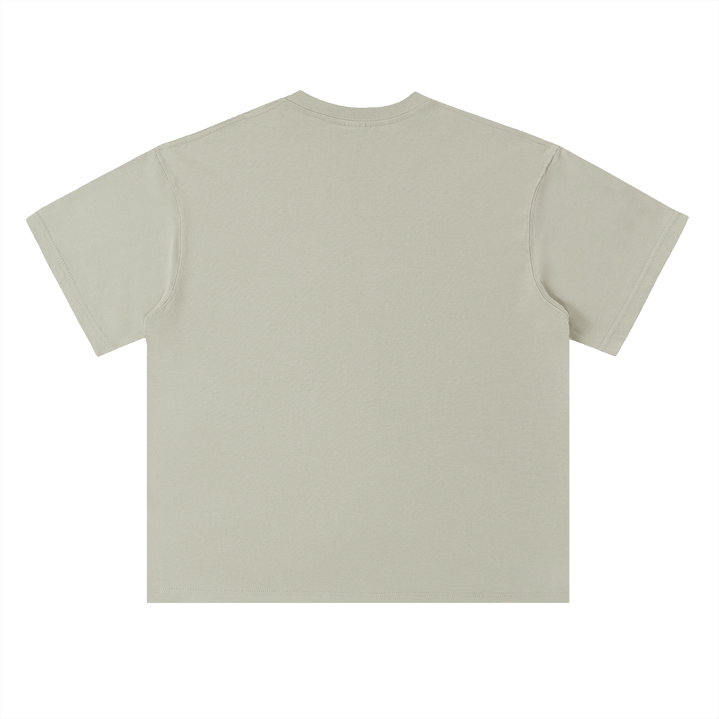 Heavyweight Coordinates tee in Deep Khaki, back view (no print on the back)
