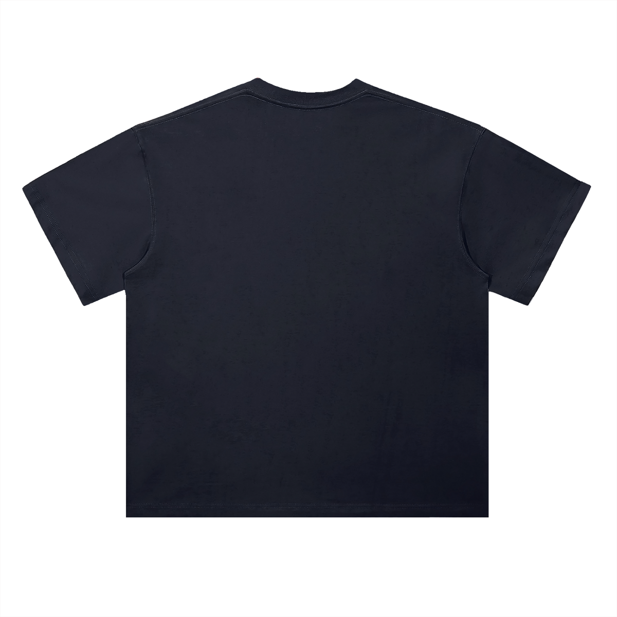 Heavyweight Coordinates tee in Navy, back view (no print on the back)