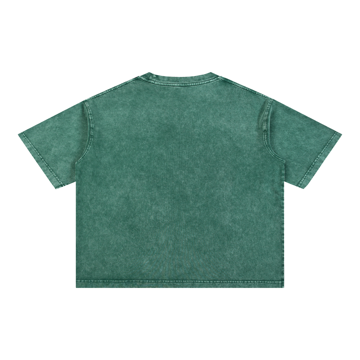 Brooklyn Coordinates tee in Blackish Green, back view (no print on the back)