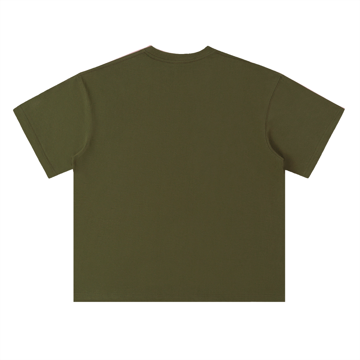 Heavyweight Coordinates tee in Jungle Green, back view (no print on the back)