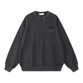 Praia do Norte crewneck in Black, front view showing the small Nazaré chest print