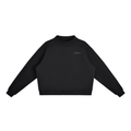 Ladies Brooklyn Mock-Neck Crew in Black with the Brooklyn chest print, front view