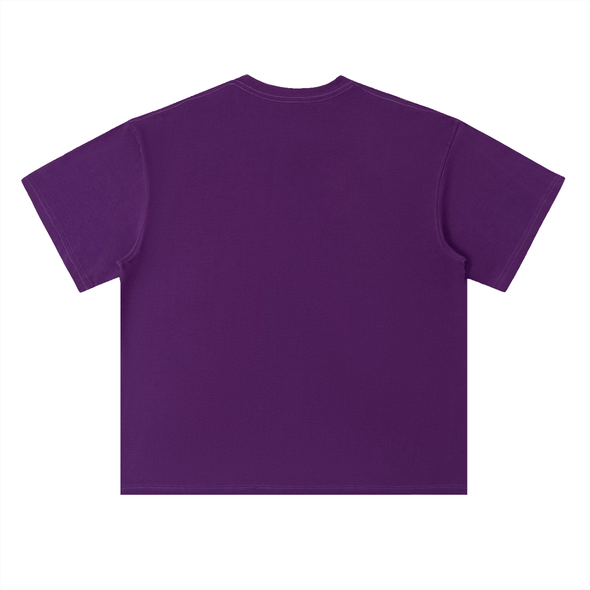 Heavyweight Coordinates tee in Grape Purple, back view (no print on the back)