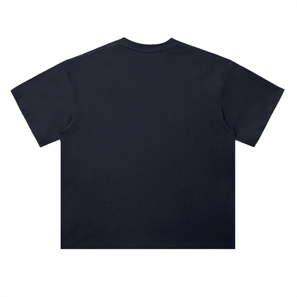 Heavyweight Coordinates tee in Navy, back view (no print on the back)