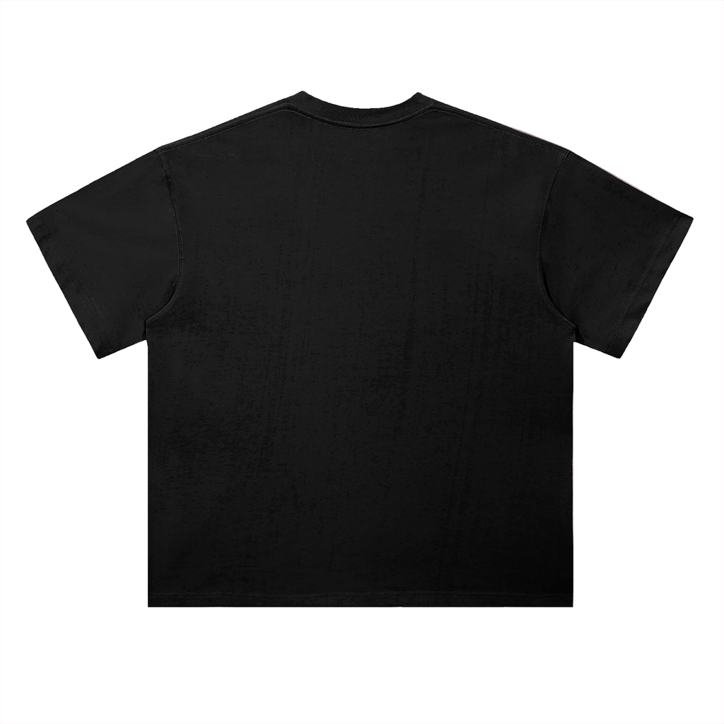 Heavyweight Coordinates tee in Classic Black, back view (no print on the back)